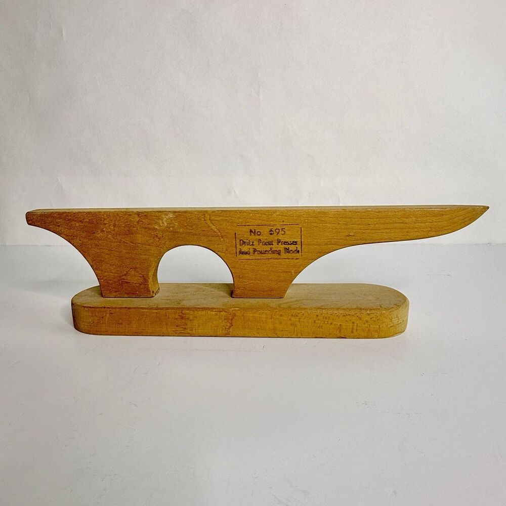 Dritz No. 695 Point Presser Pounding Clapper Block Wood Tailor Sewing Tool 16"
